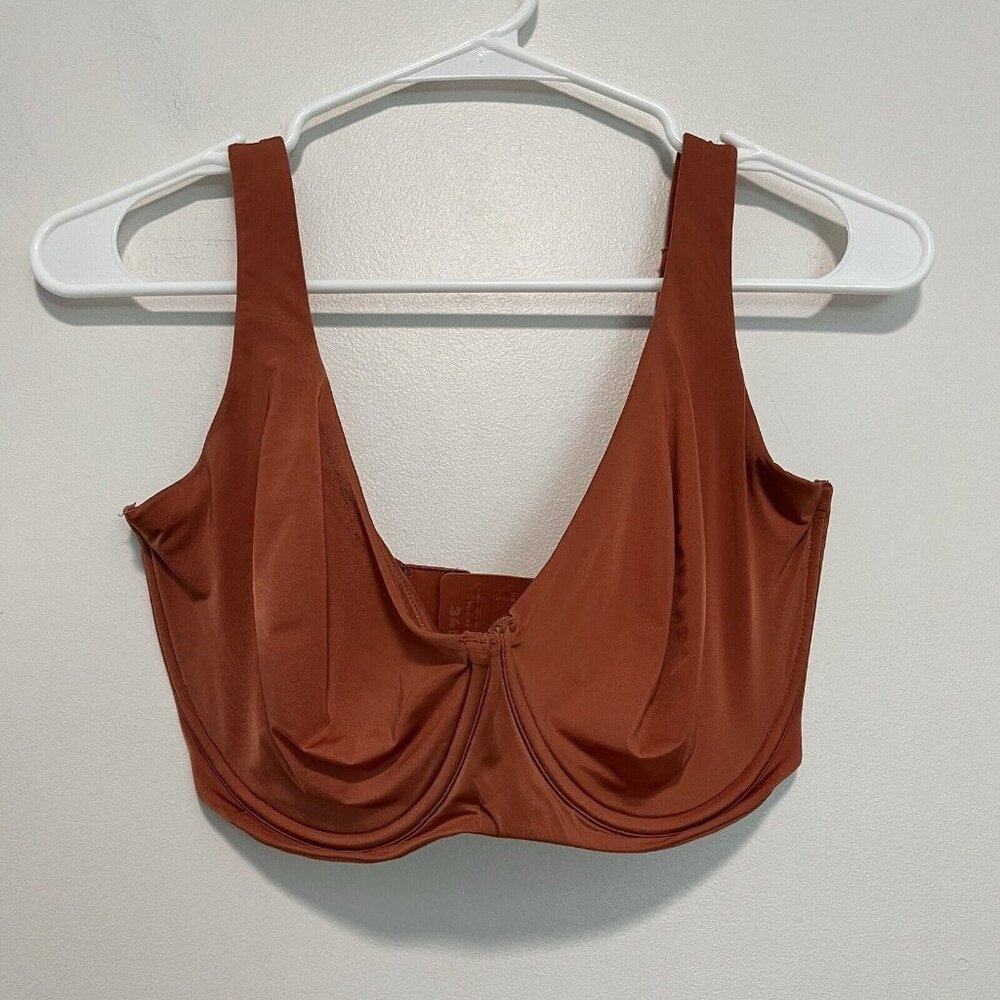 CUUP The Scoop Orange Underwire Bra Size 34H